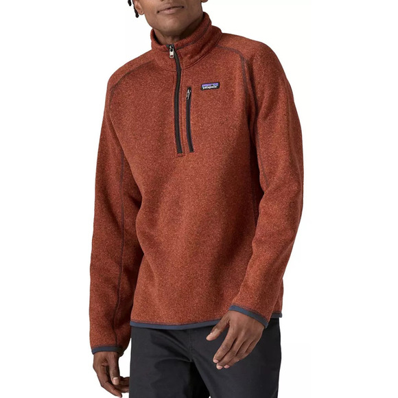 Patagonia Sweater Mens 2XL Burnished Red Better Sweater Quarter Zip Pullover NWT - Picture 5 of 12